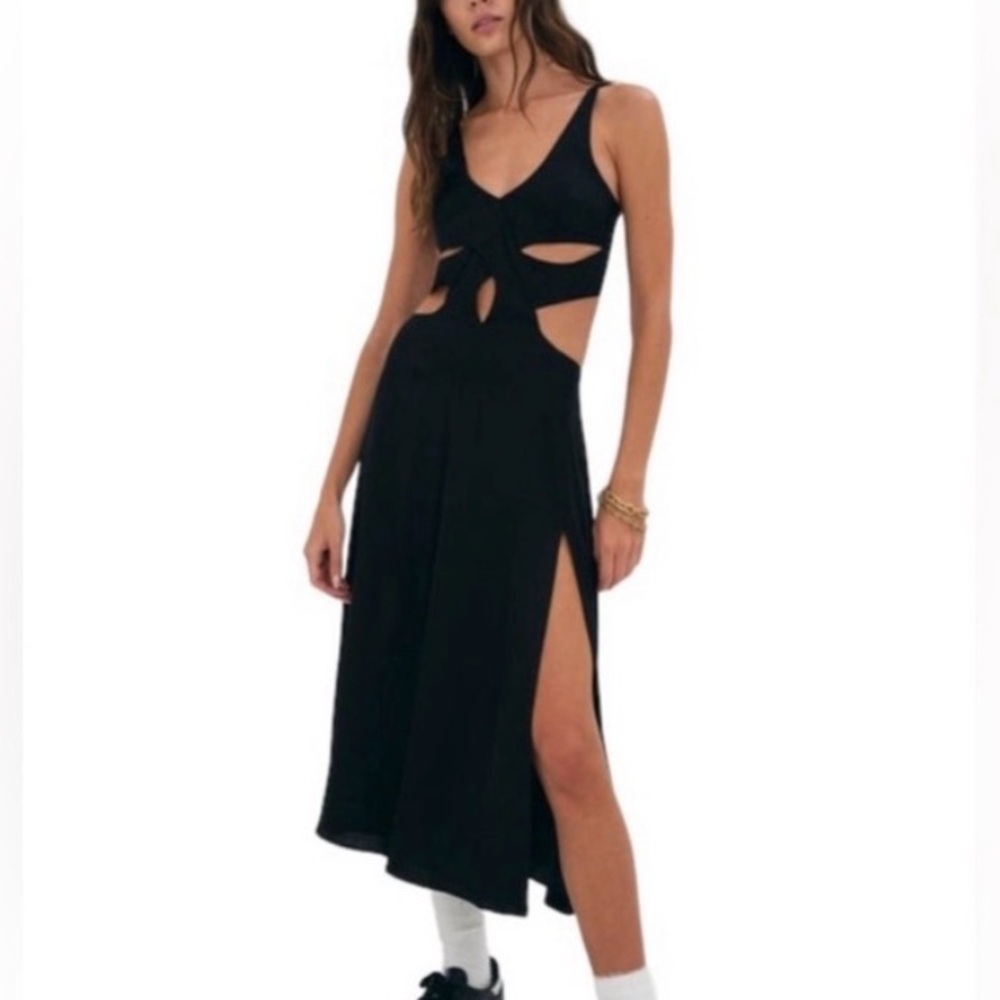 For Love and Lemons (NWT) Yori Midi black dress